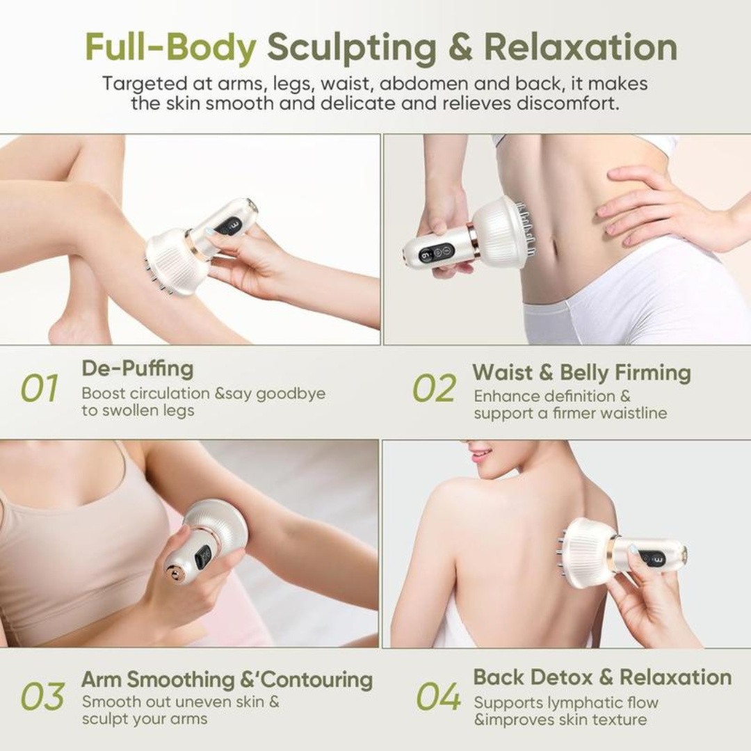 Portable Handheld Body Massager with Heat & Vibration