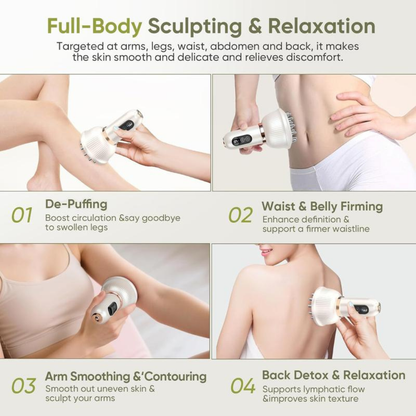 Portable Handheld Body Massager with Heat & Vibration