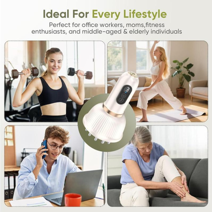 Portable Handheld Body Massager with Heat & Vibration