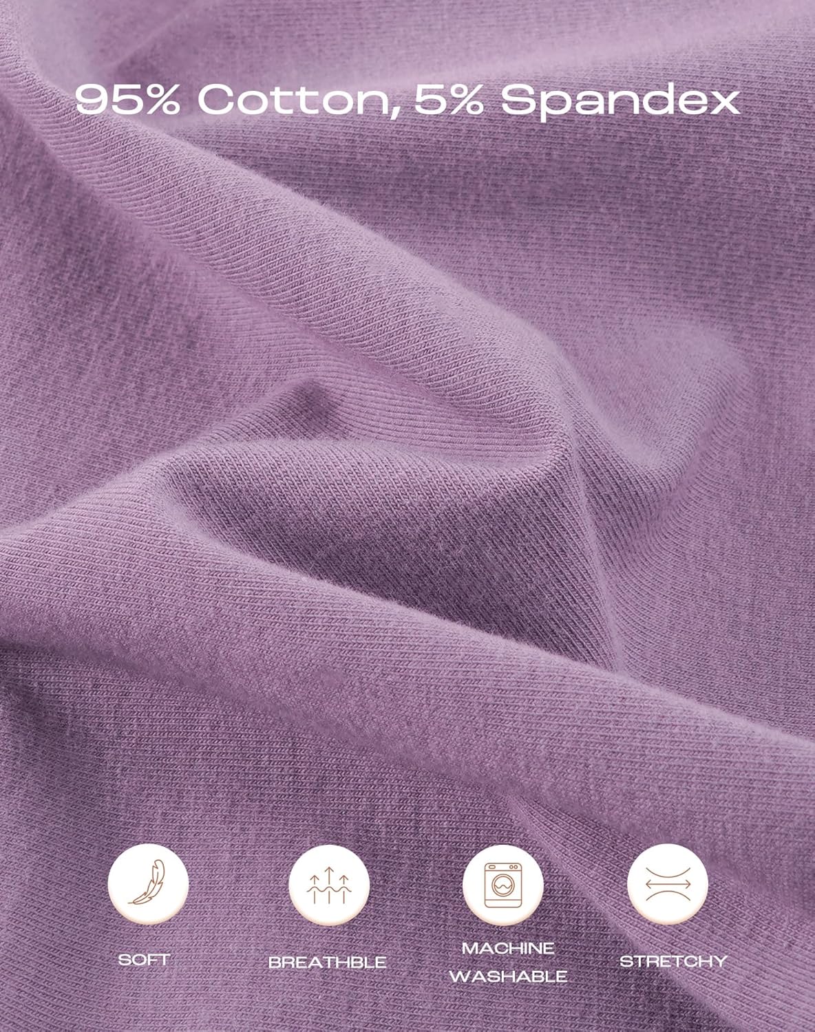 Bavocado Women's Plus Size XL-5XL High Waisted Cotton Underwear