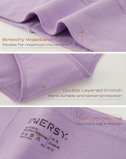 Bavocado Women's Plus Size XL-5XL High Waisted Cotton Underwear